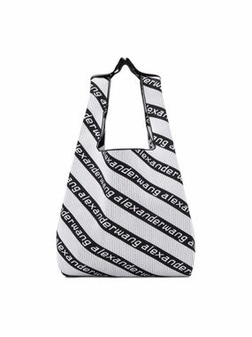 Alexander Wang Logo Jacquard Hobo Tote Bag